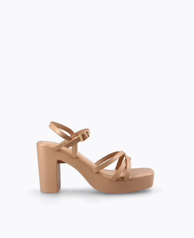 Uplift Me Platform Heel Sandals - Nude