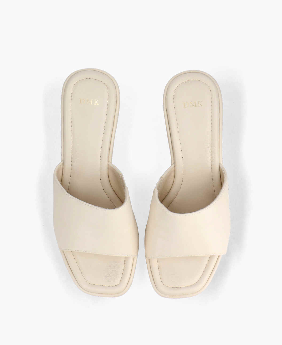 White slide clearance sandals with heels