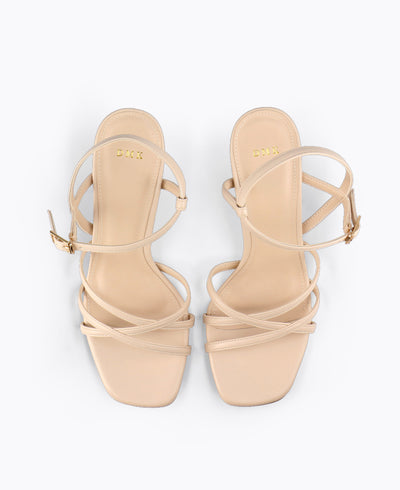 Rosaline Block Heel Sandals - Beige