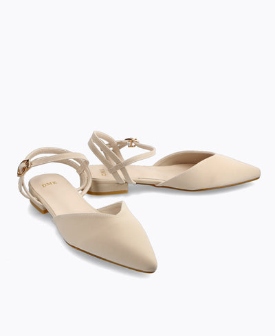 Roxanne Flat Pumps - Pearl White