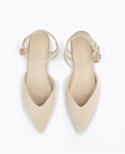 Roxanne Flat Pumps - Pearl White