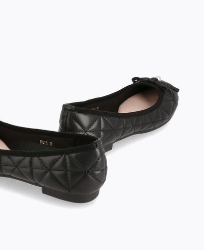 Juliet Ballerina Flats - Black