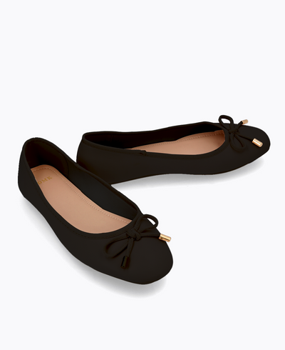 Giselle Ballerina Flats - Black