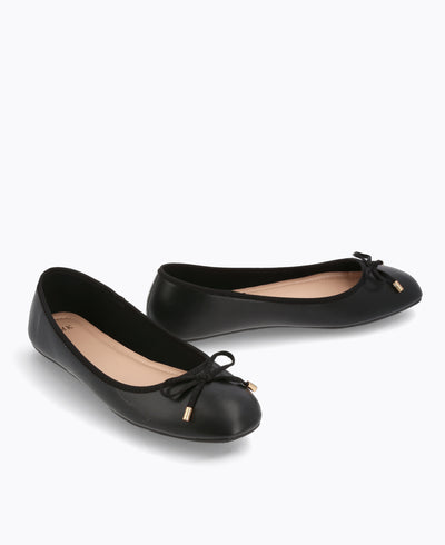 Fleur Ballerina Flats - Black