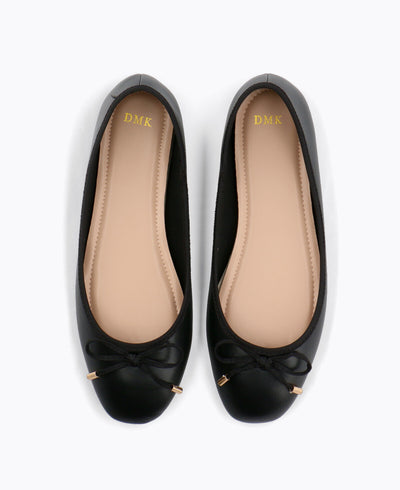 Fleur Ballerina Flats - Black