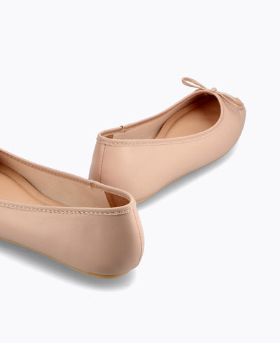 Fleur Ballerina Flats - Nude Pink