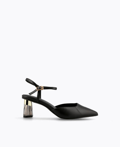 Crystal Clear Confidence Heel Pumps - Black