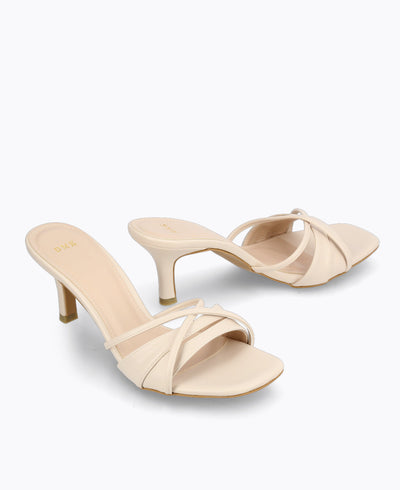 Stella Heel Sandals - Beige