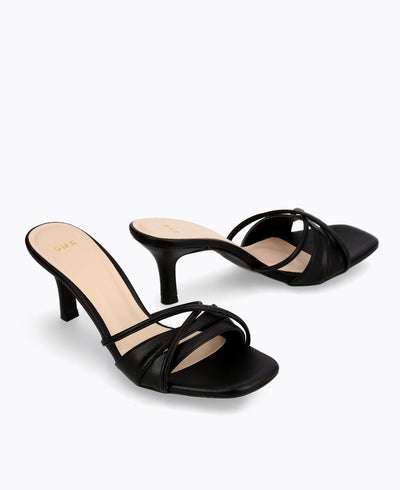 Stella Heel Sandals - Black