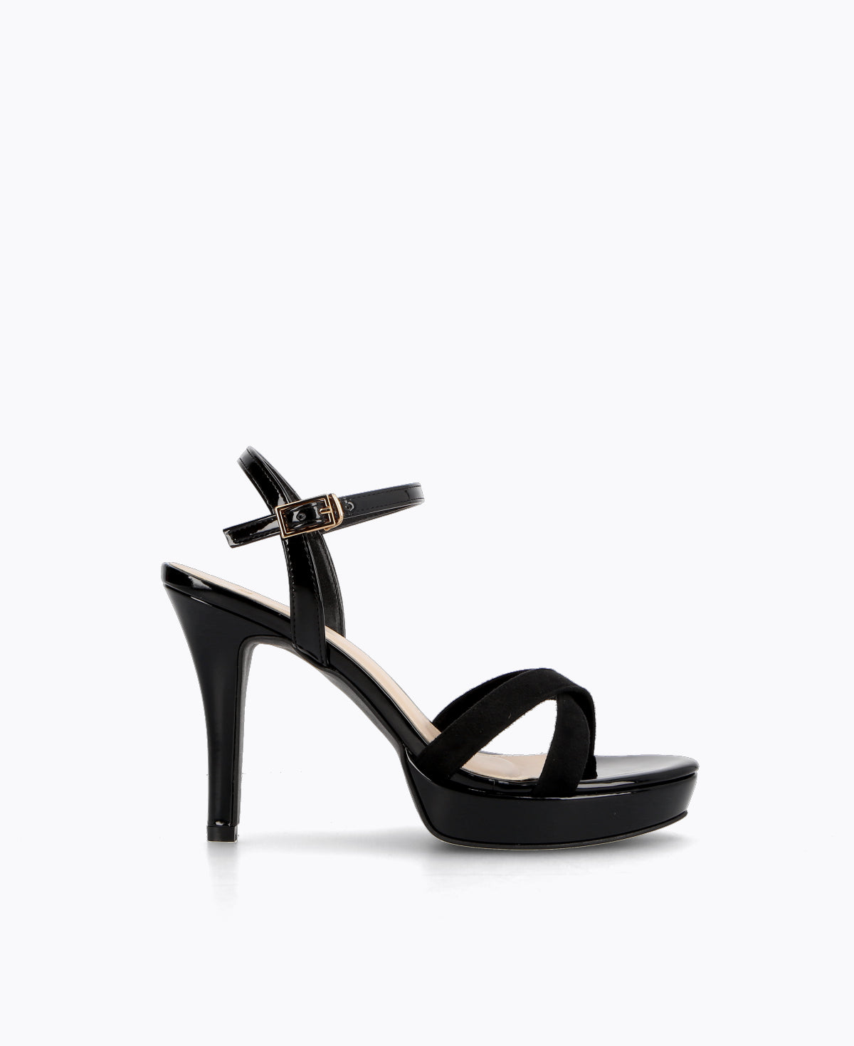 Cheap strappy black on sale heels