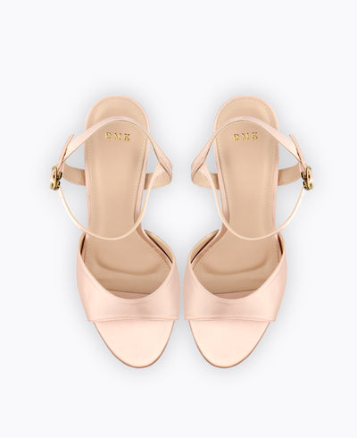 Selena Heel Sandals - Nude Pink