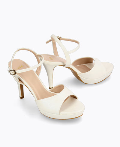 Selena Heel Sandals - White