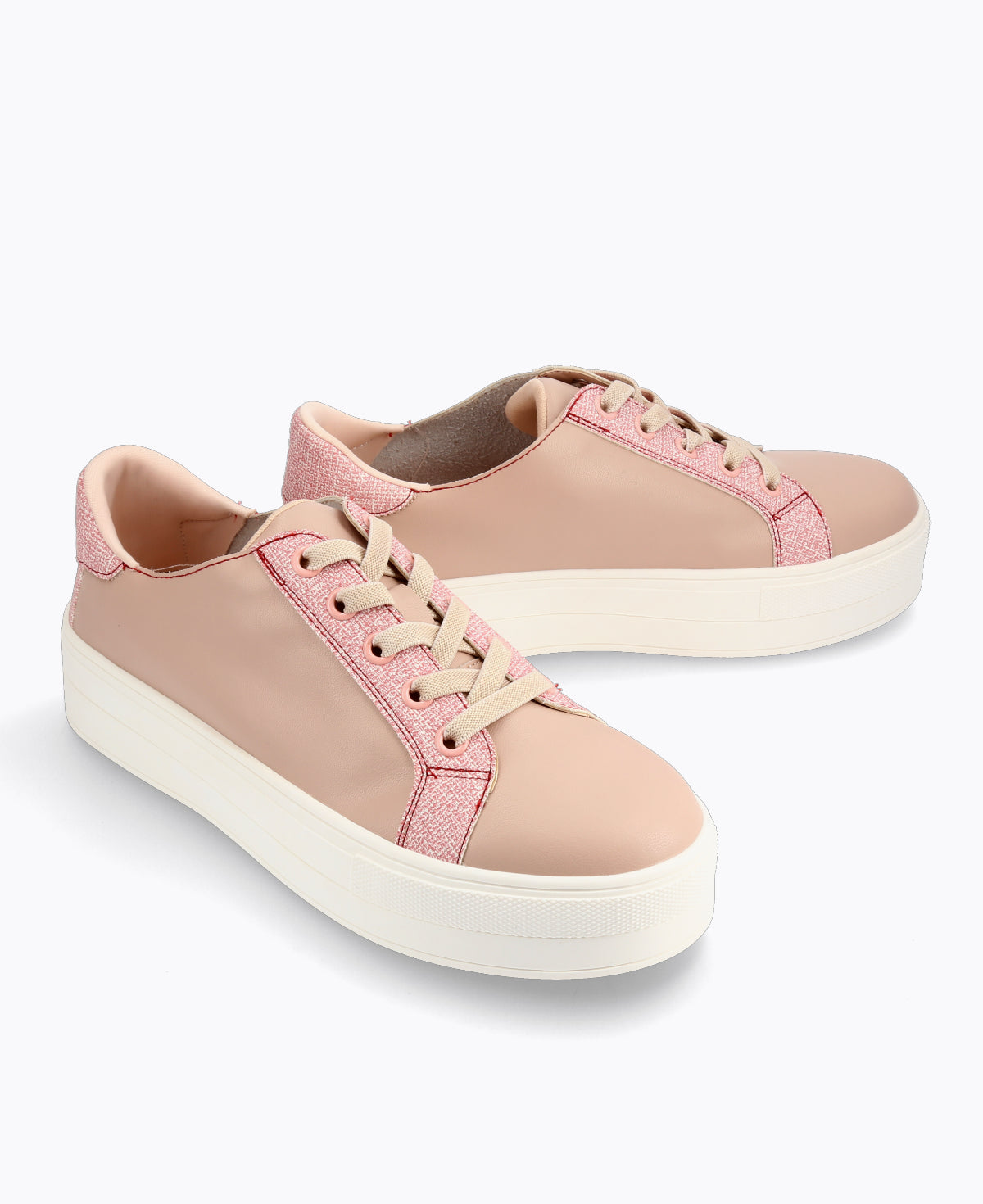 White and pink platform on sale sneakers