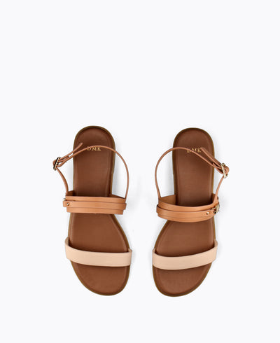 Elena Flat Sandals - Nude