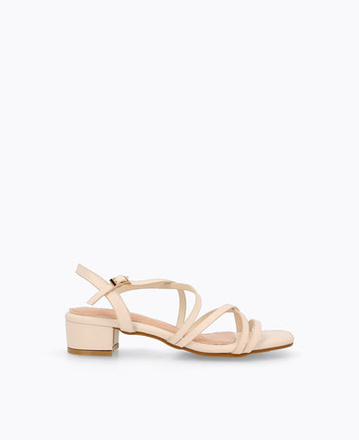 Ivy Strappy Heel Sandals - Beige