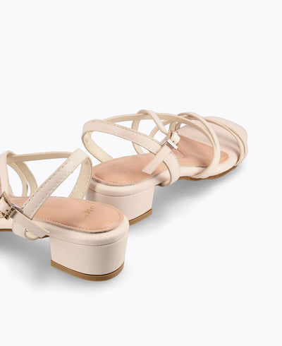 Ivy Strappy Heel Sandals - Beige