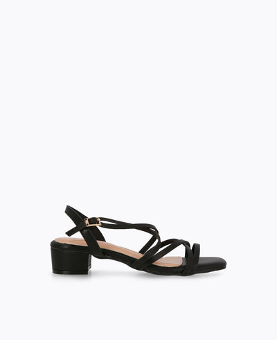 Ivy Strappy Heel Sandals - Black