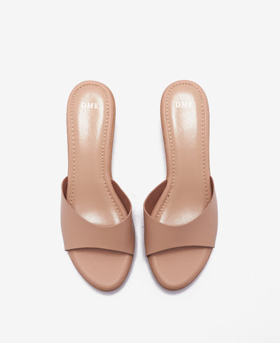 Brooke Wedge Heel Sandals - Nude