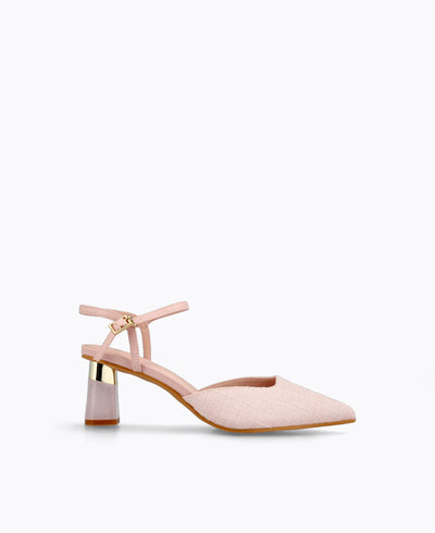 Crystal Clear Confidence Heel Pumps - Nude Pink