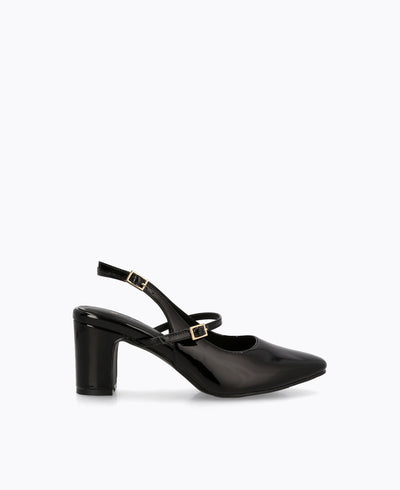 Lena Slingback Mary Janes - Black