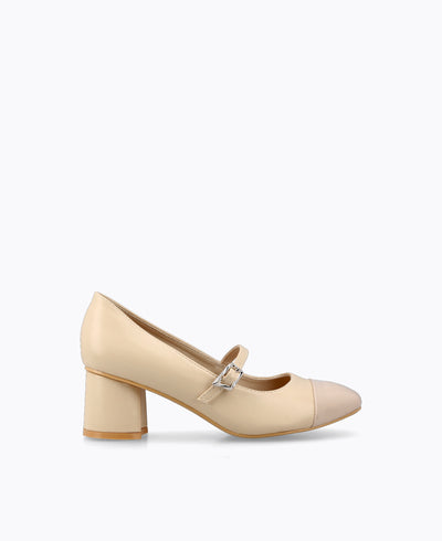 Clarice Mary Janes - Beige