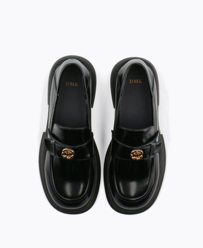 Darsha Platform Loafers - Black