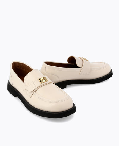 Heidi Platform Loafers - Beige