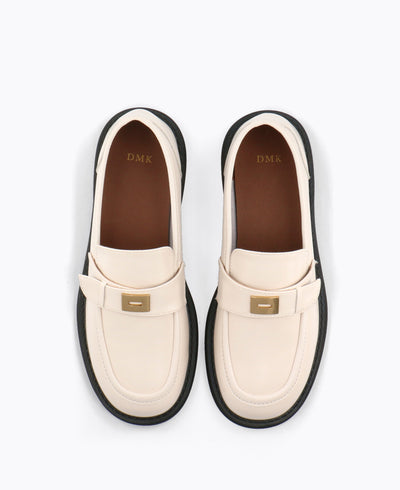 Heidi Platform Loafers - Beige