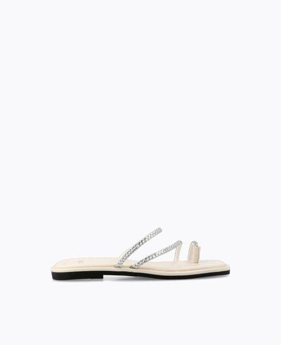 Cleo Flat Sandals - Beige