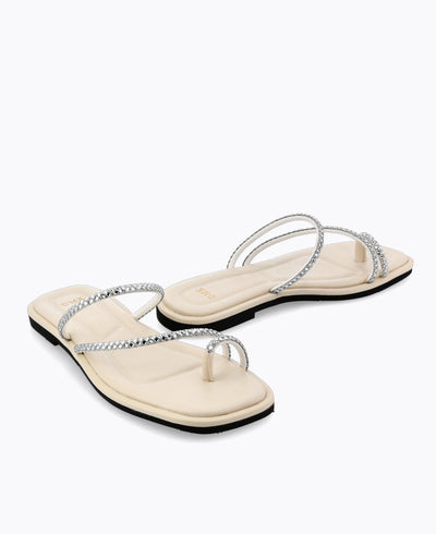 Cleo Flat Sandals - Beige