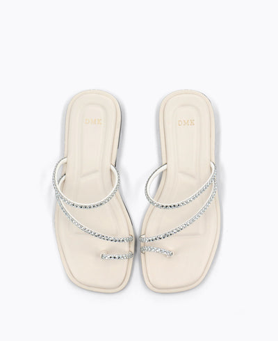 Cleo Flat Sandals - Beige