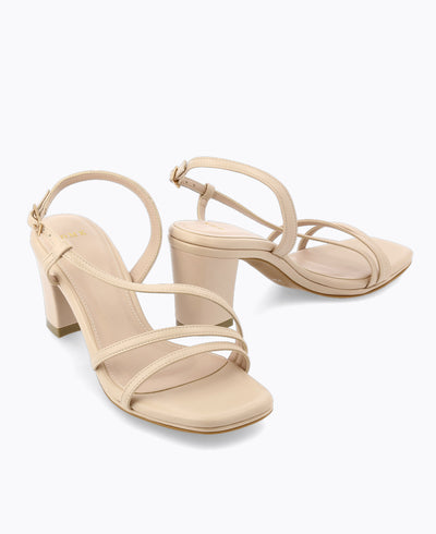 Celeste Heel Sandals - Beige