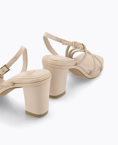 Celeste Heel Sandals - Beige