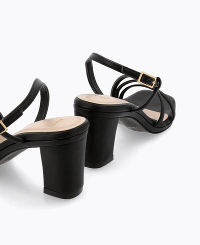 Celeste Heel Sandals - Black