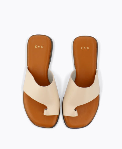 Beverly Flat Sandals - Beige