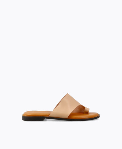 Beverly Flat Sandals - Nude