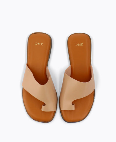 Beverly Flat Sandals - Nude