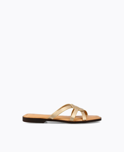 Blake Flat Sandals - Gold