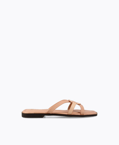 Blake Flat Sandals - Nude