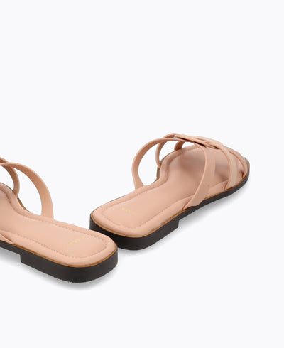 Blake Flat Sandals - Nude