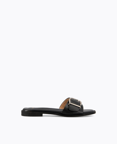 Lydia Flat Sandals - Black