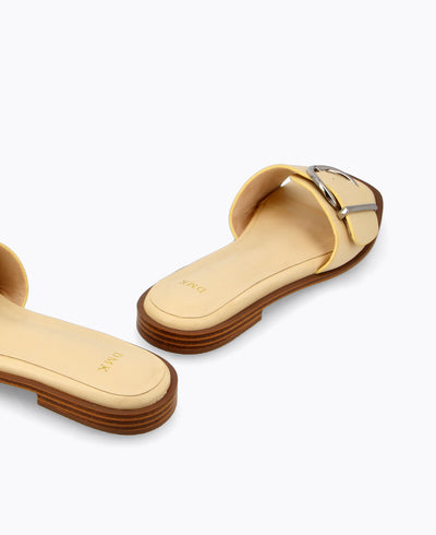 Lydia Flat Sandals - Yellow