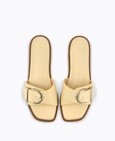 Lydia Flat Sandals - Yellow