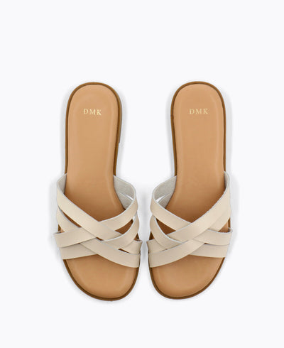 Andy Flat Sandals - Beige