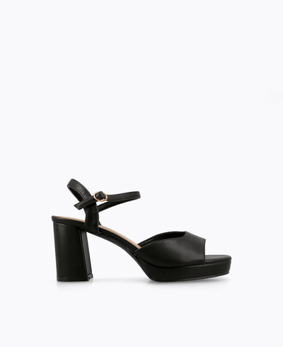 Suki Platform Heel Sandals - Black