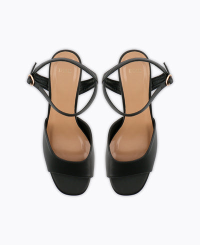 Suki Platform Heel Sandals - Black