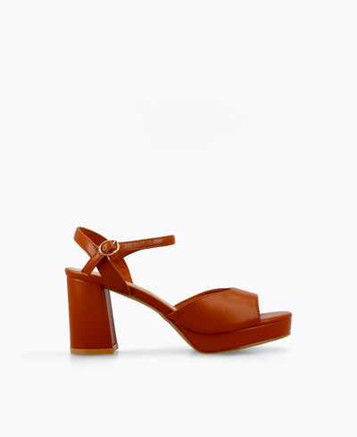 Suki Platform Heel Sandals - Camel