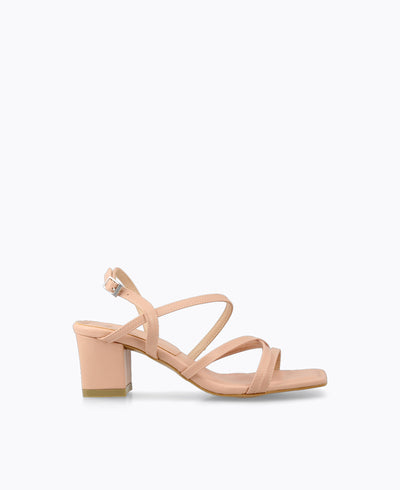 Athena Strappy Heel Sandals - Nude