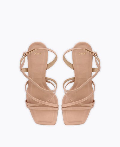 Athena Strappy Heel Sandals - Nude