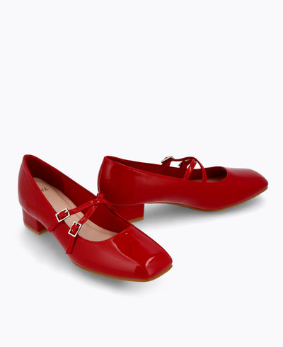 Carrie Mary Janes - Red